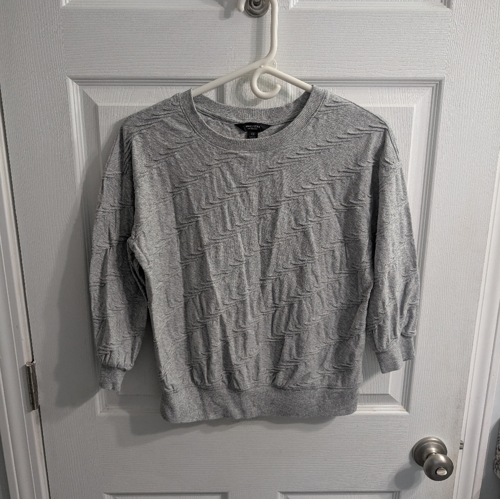 Simply Vera By Vera Wang Gray Textured Sweater - Size XS